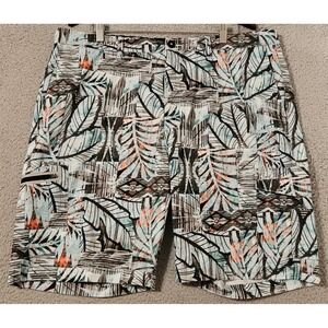 Tommy Bahama Shorts Men's Size 40 Blue Floral Cayman‎ Isles Bermuda Island Zone